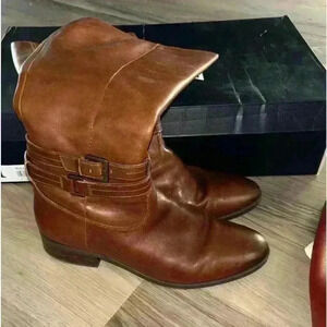 Naturalizer “Reid” leather boots, buckles. Equestrian, horse shows, Yellowstone